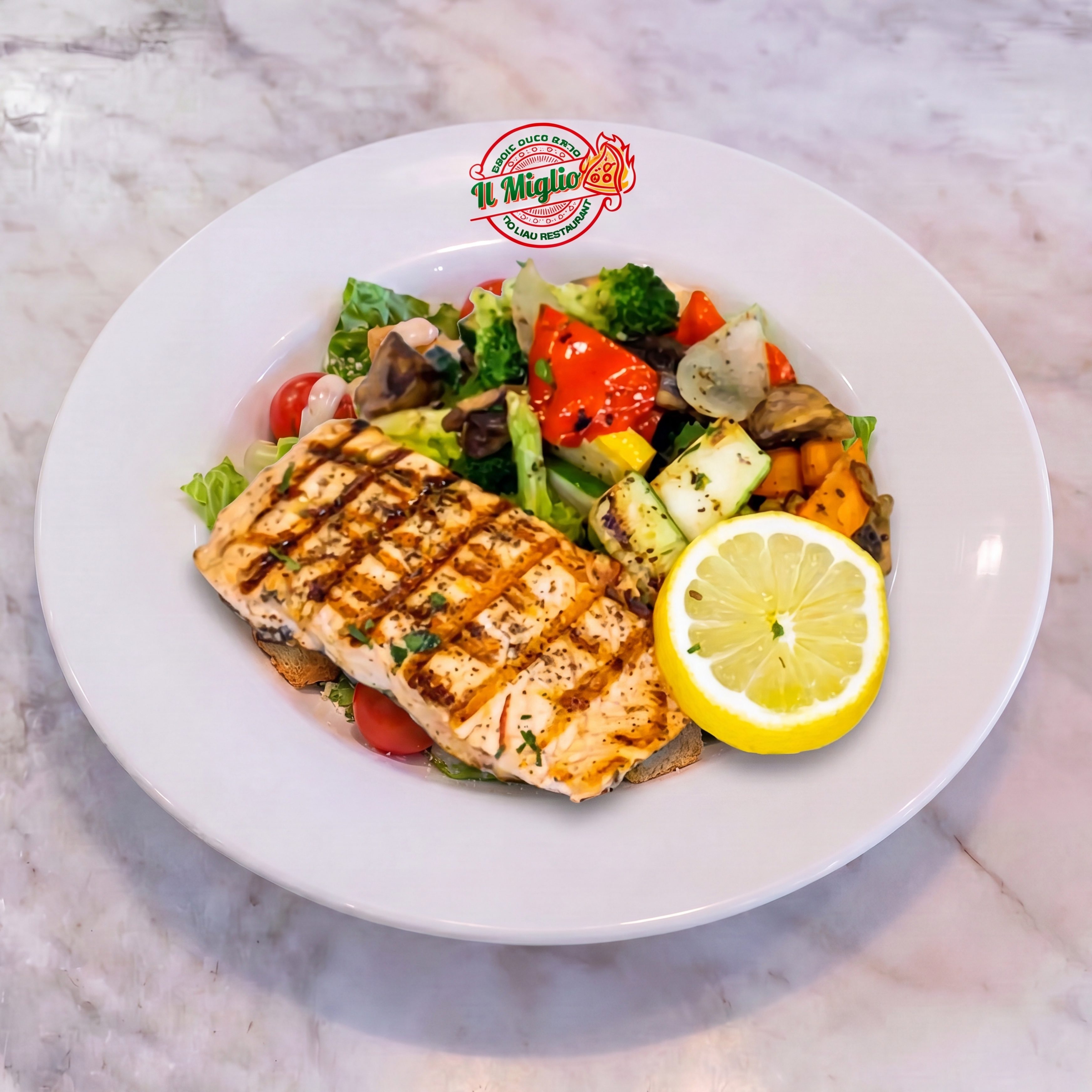 Broiled Salmon.