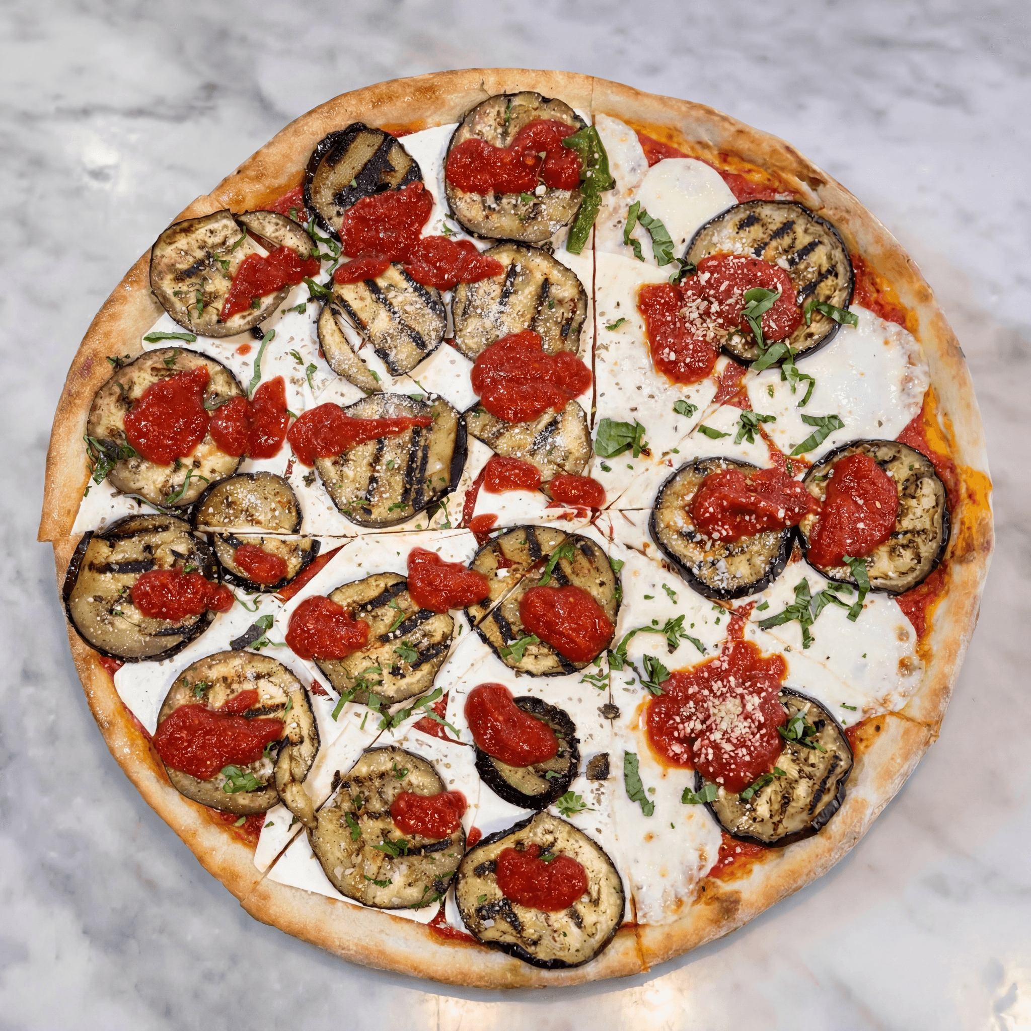 Melanzana Pizza.