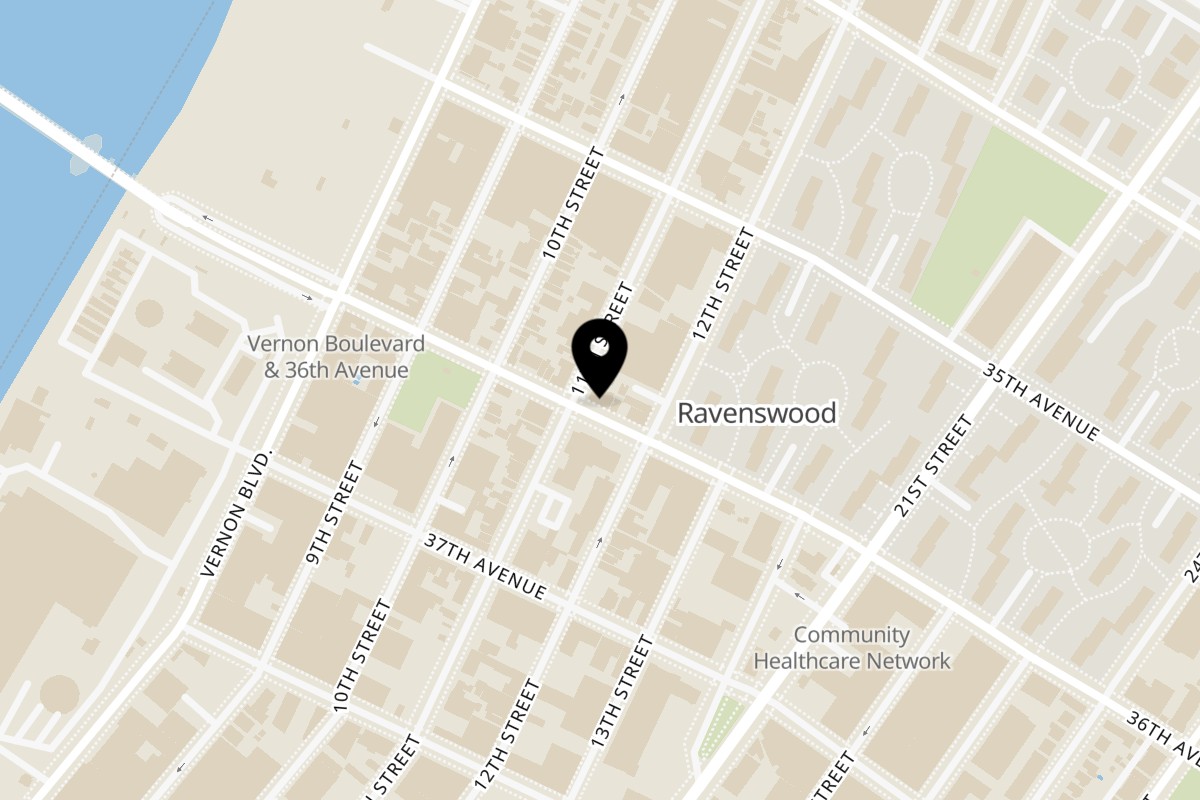 Map showing the location of Il Miglio Brick Oven Pizzeria & Italian Restaurant on 11-03 36th Ave in Queens